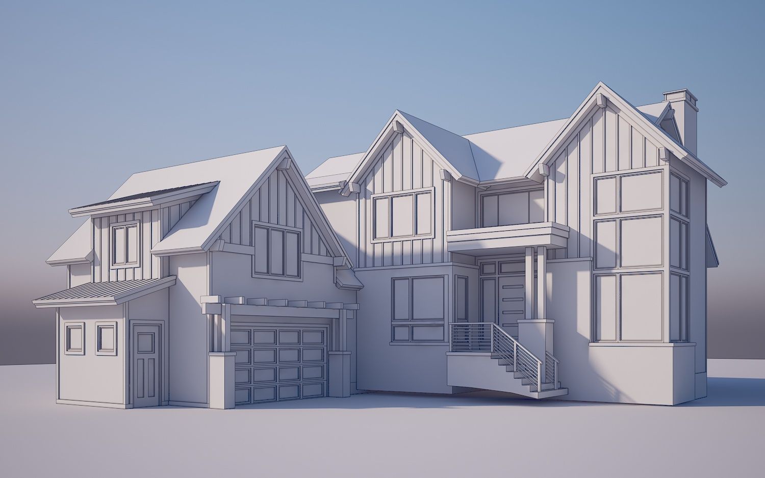 Concept sketch for Home Plans NW plan 3214