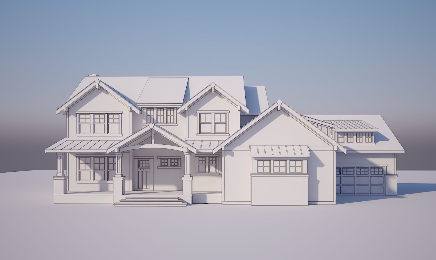 Concept sketch for Home Plans NW plan 3713