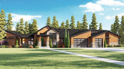 Elevation drawing for a Home Plans NW garage or accessory dwelling unit plan