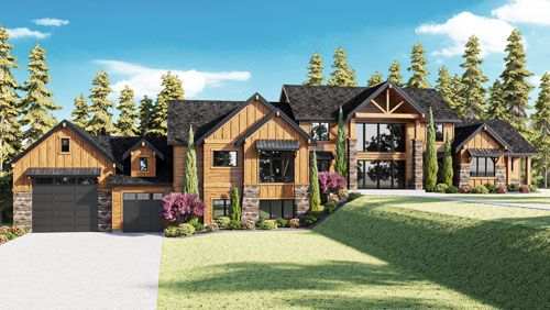 Elevation drawing for a Home Plans NW garage or accessory dwelling unit plan