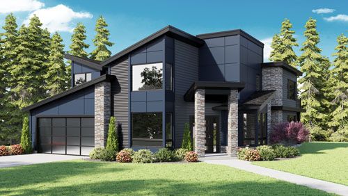 Elevation drawing for a Home Plans NW garage or accessory dwelling unit plan