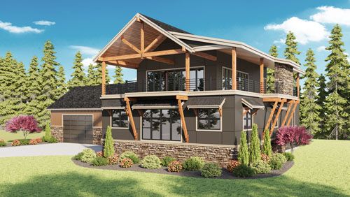 Elevation drawing for a Home Plans NW garage or accessory dwelling unit plan