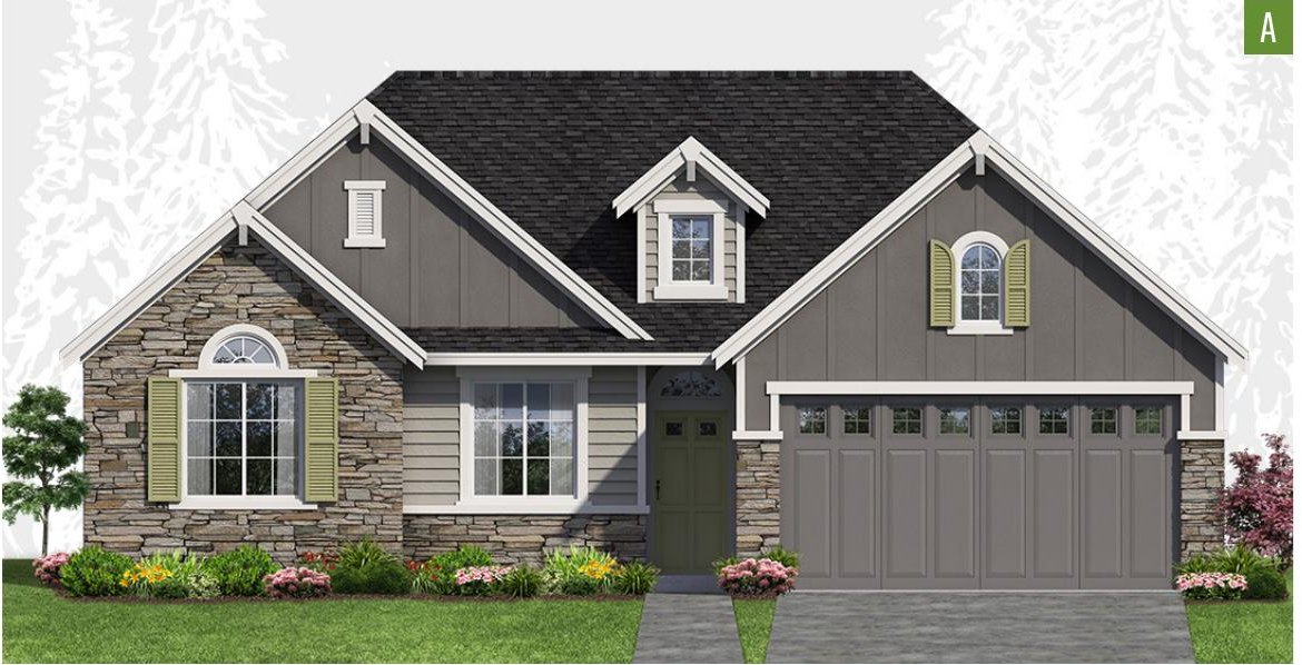 Exterior elevation of Home Plans NW Plan 1284-A