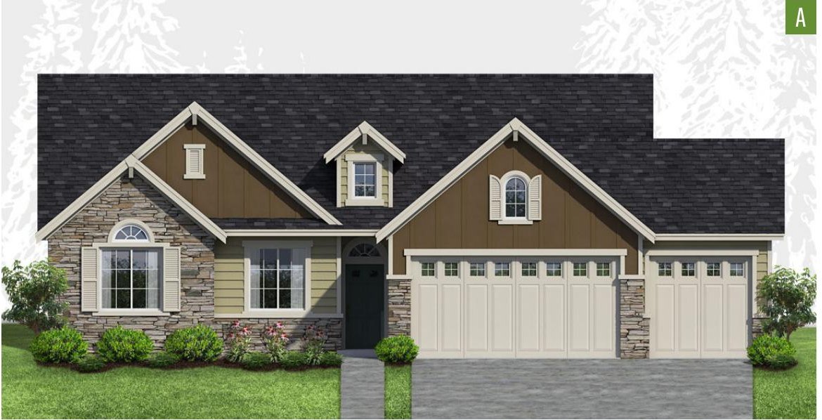 Exterior elevation of Home Plans NW Plan 1340-A