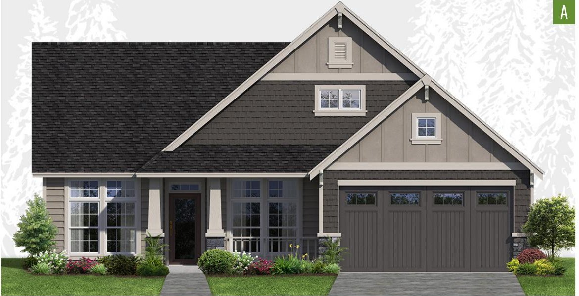 Exterior elevation of Home Plans NW Plan 1375-A