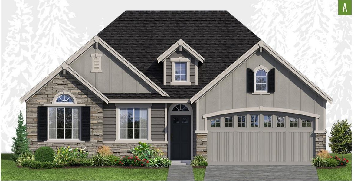 Exterior elevation of Home Plans NW Plan 1382-A