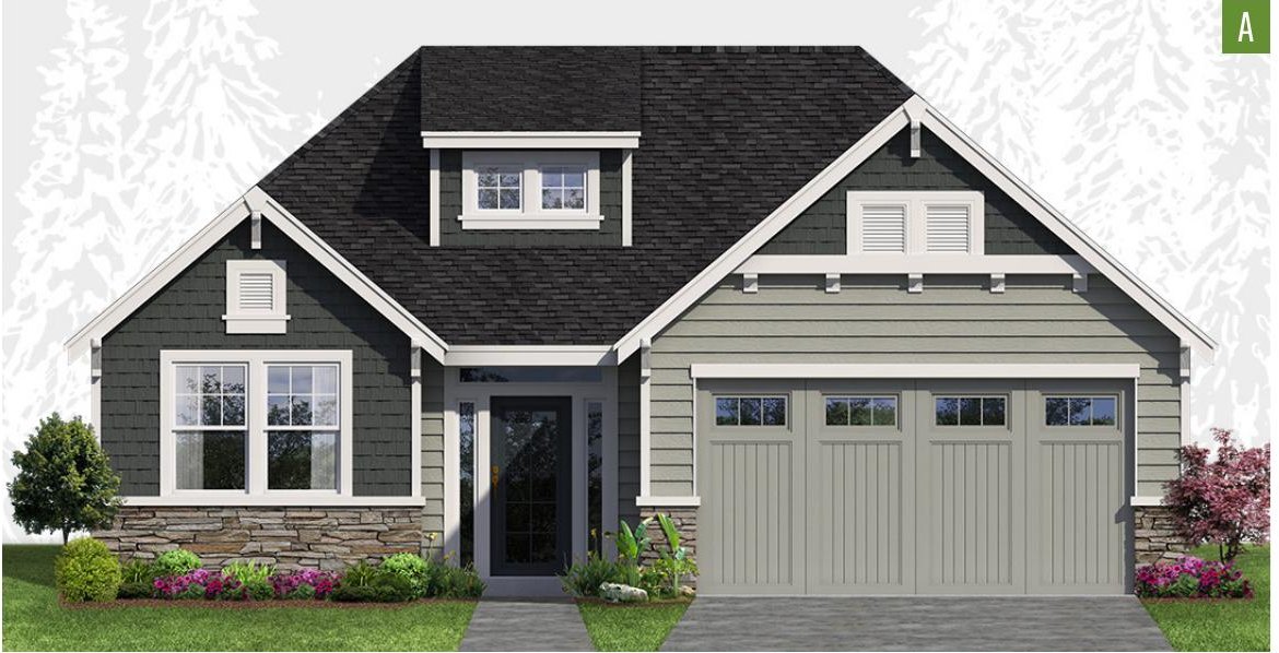 Exterior elevation of Home Plans NW Plan 1392-A