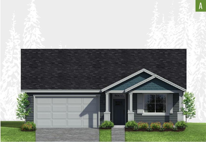 Exterior elevation of Home Plans NW Plan 1442-AB
