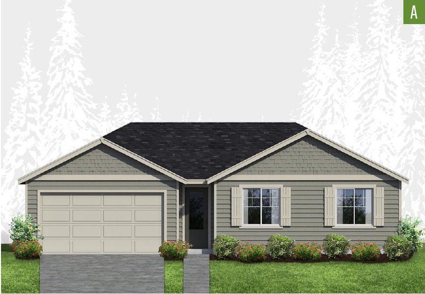 Exterior elevation of Home Plans NW Plan 1482-AB
