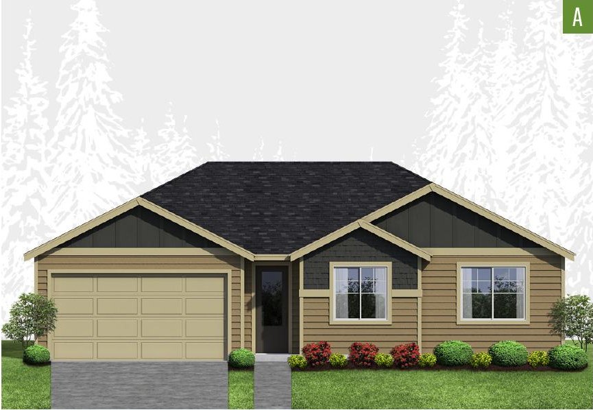 Exterior elevation of Home Plans NW Plan 1602-AB