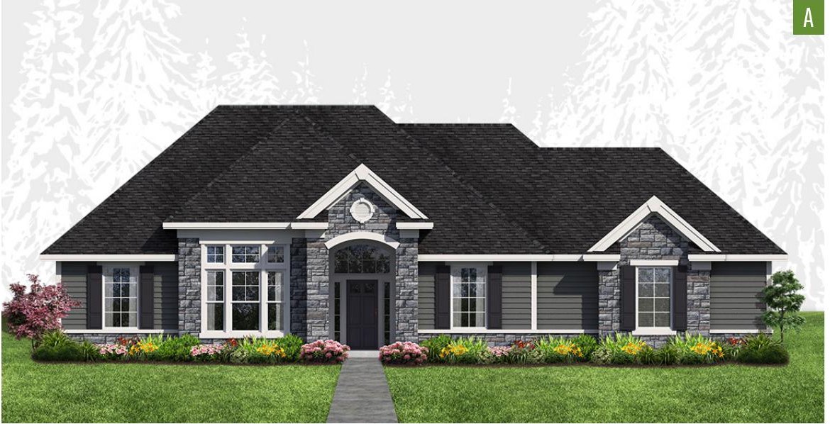 Exterior elevation of Home Plans NW Plan 2040-A