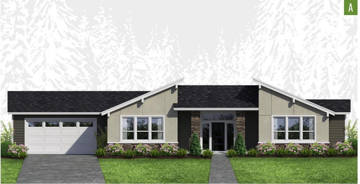 Exterior elevation of Home Plans NW Plan 2041-A (2040 Old)