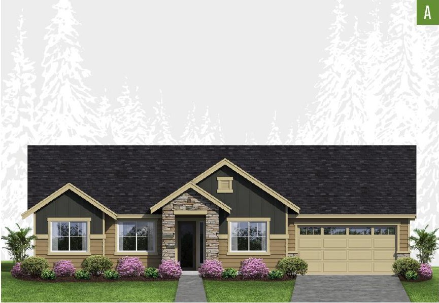 Exterior elevation of Home Plans NW Plan 2064-ABC