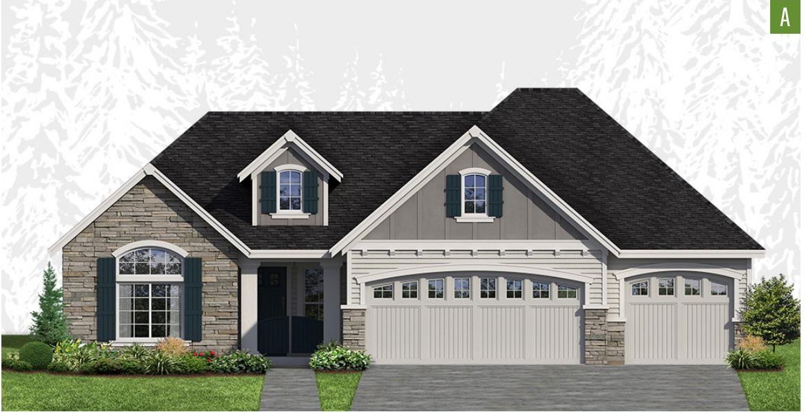 Exterior elevation of Home Plans NW Plan 2069-A