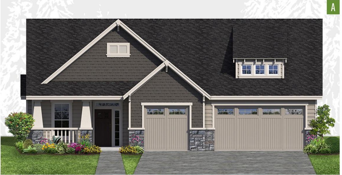 Exterior elevation of Home Plans NW Plan 2164-A