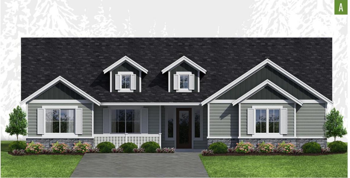 Exterior elevation of Home Plans NW Plan 2186-A