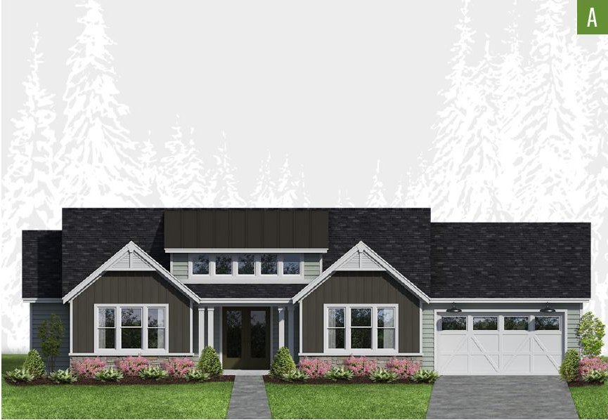Exterior elevation of Home Plans NW Plan 2364-ABC