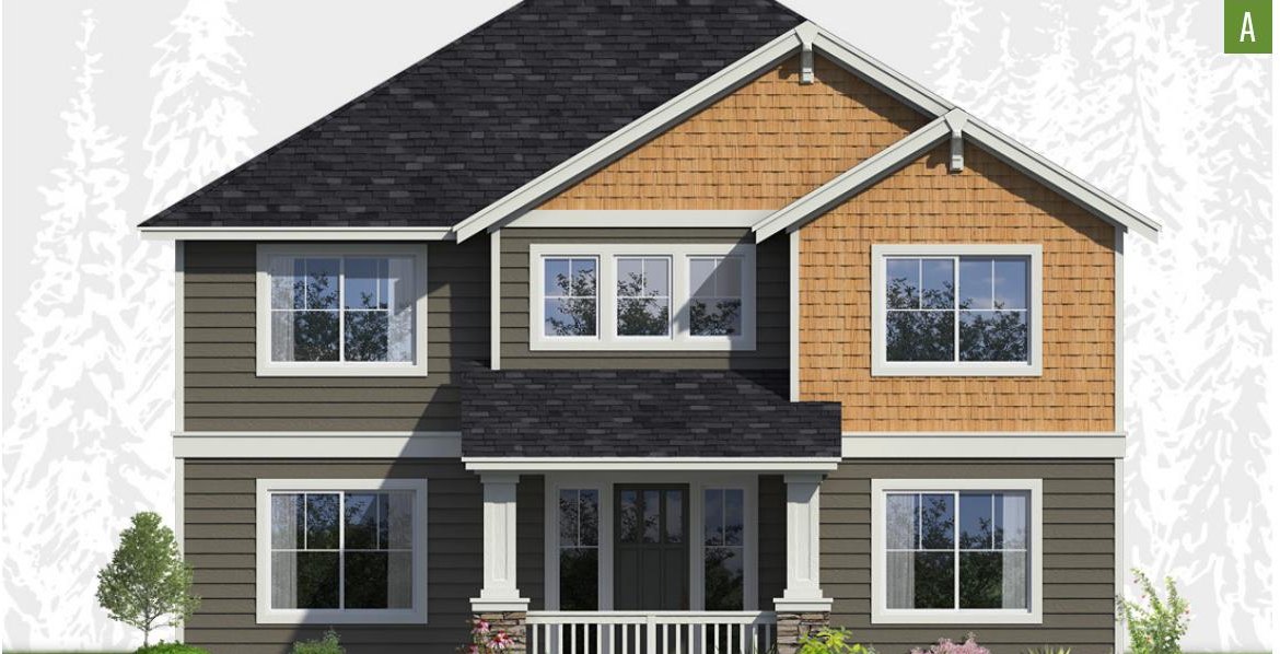 Exterior elevation of Home Plans NW Plan 3074