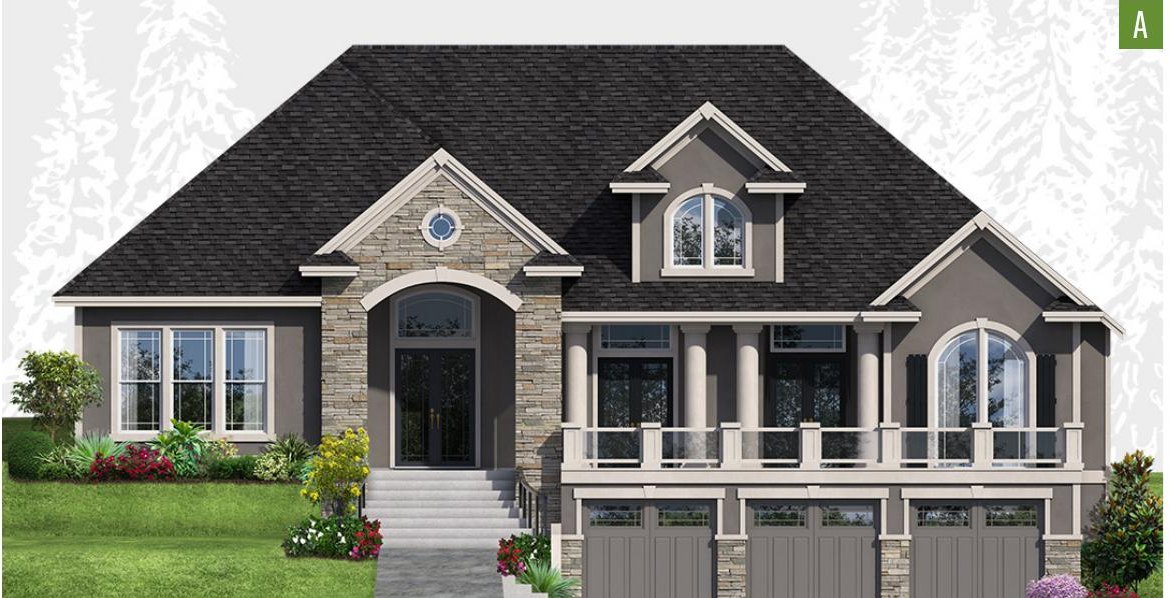Exterior elevation of Home Plans NW Plan 3197-A