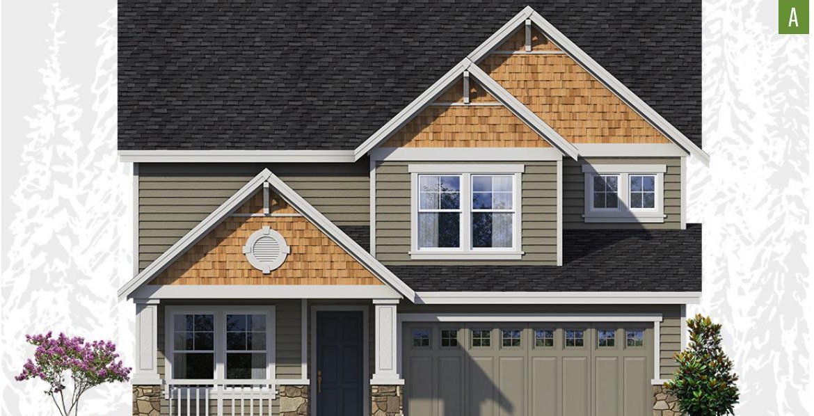 Exterior elevation of Home Plans NW Plan 3305-A