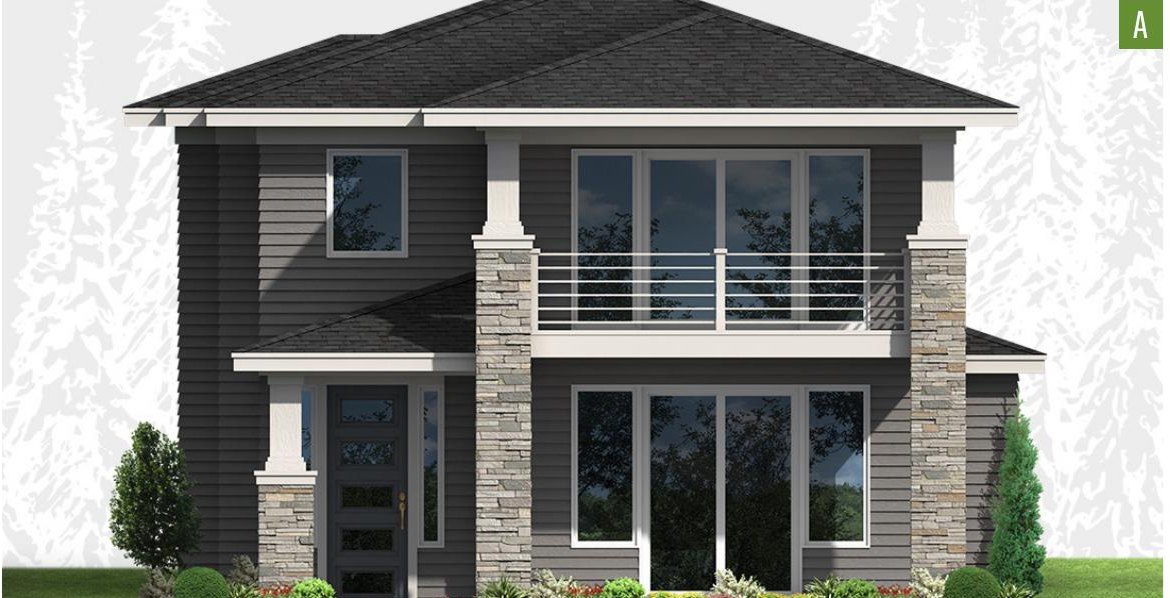 Exterior elevation of Home Plans NW Plan 3318-A