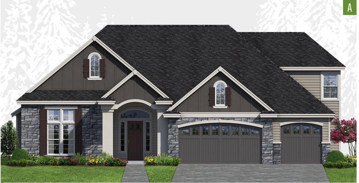Exterior elevation of Home Plans NW Plan 3370-A