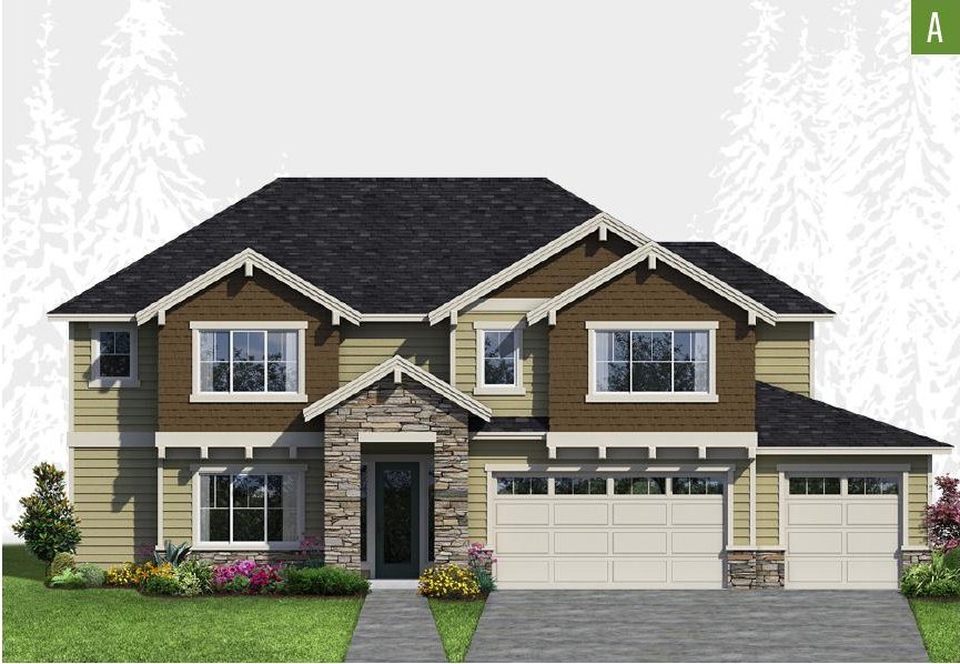 Exterior elevation of Home Plans NW Plan 3416