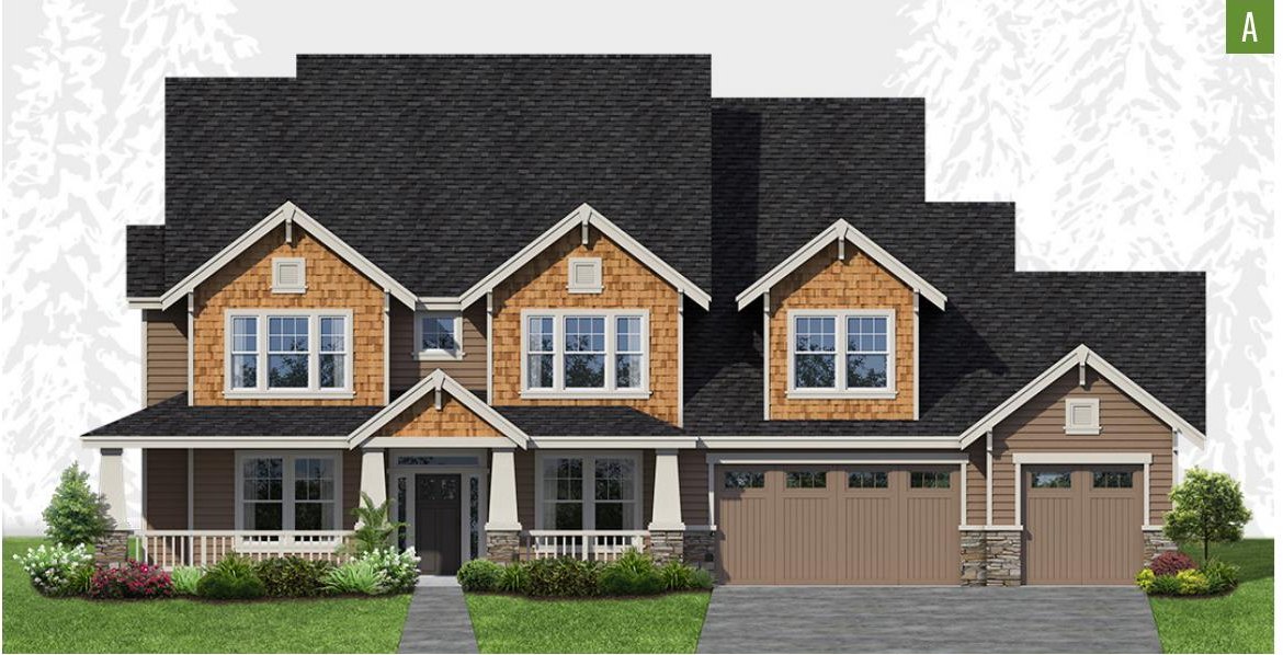 Exterior elevation of Home Plans NW Plan 3448