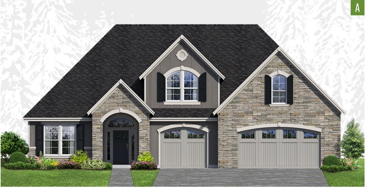 Exterior elevation of Home Plans NW Plan 3493-A