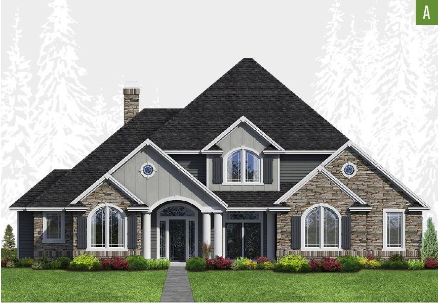 Exterior elevation of Home Plans NW Plan 3498