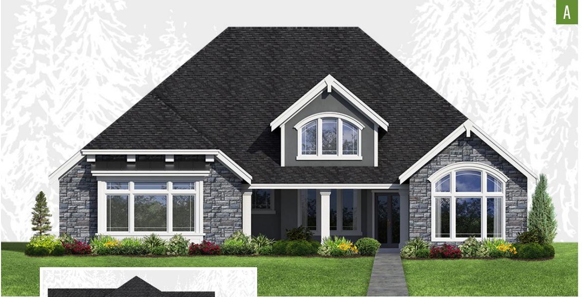 Exterior elevation of Home Plans NW Plan 3502-A