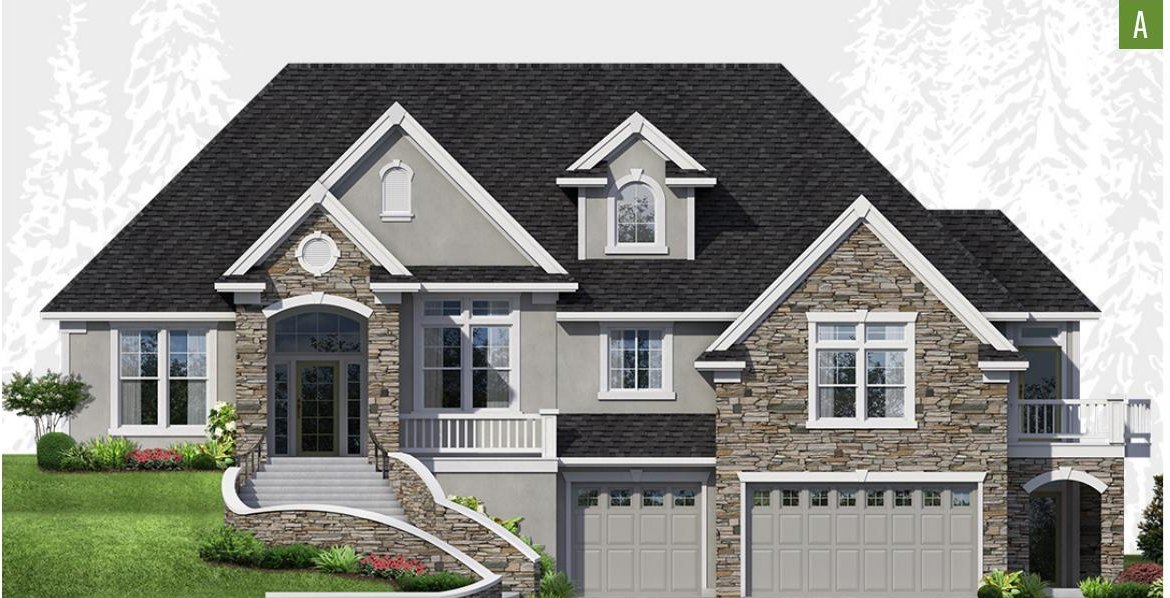 Exterior elevation of Home Plans NW Plan 3507-A