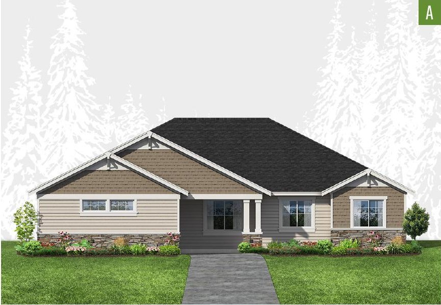 Exterior elevation of Home Plans NW Plan 3624-A