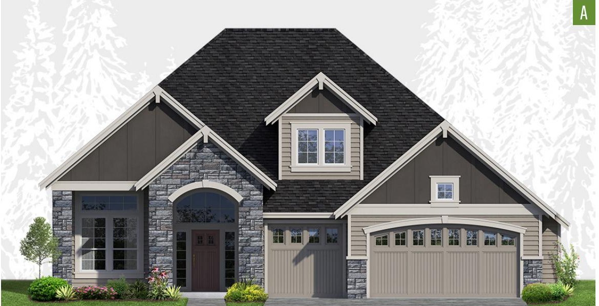 Exterior elevation of Home Plans NW Plan 3632-A