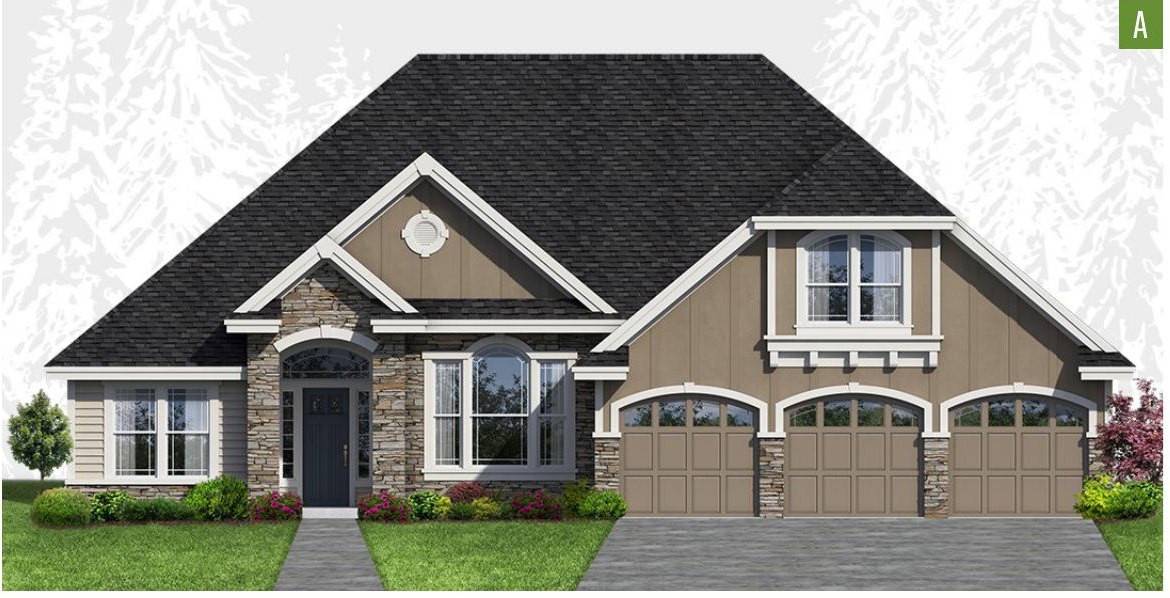 Exterior elevation of Home Plans NW Plan 3785-A
