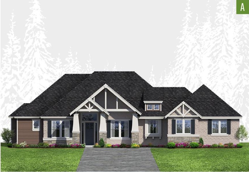 Exterior elevation of Home Plans NW Plan 3892-A