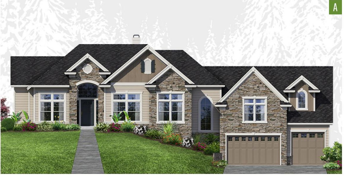 Exterior elevation of Home Plans NW Plan 3918-A