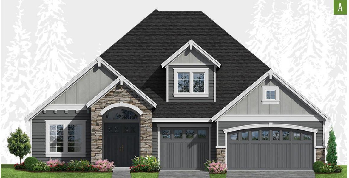 Exterior elevation of Home Plans NW Plan 4102-A
