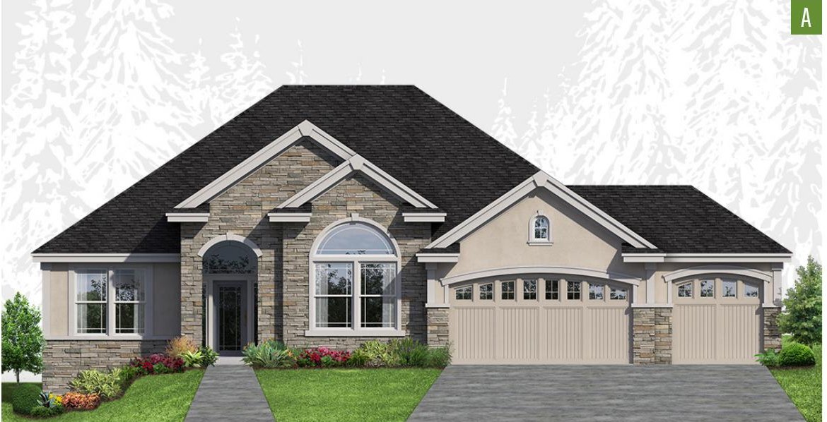 Exterior elevation of Home Plans NW Plan 4162-A