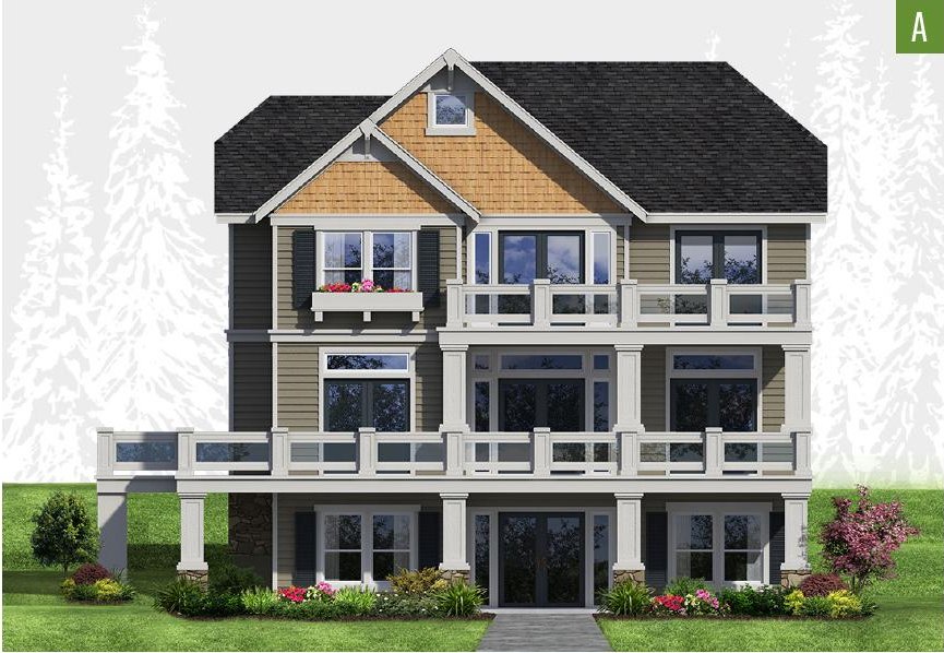 Exterior elevation of Home Plans NW Plan 4242-A