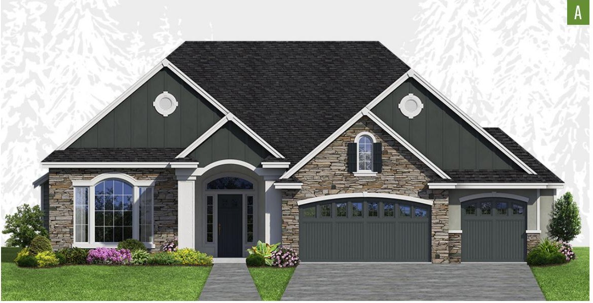 Exterior elevation of Home Plans NW Plan 4669-A