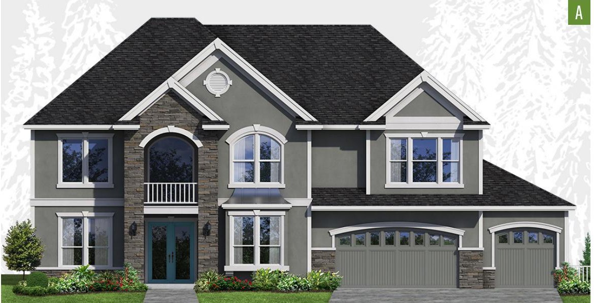 Exterior elevation of Home Plans NW Plan 4686-A