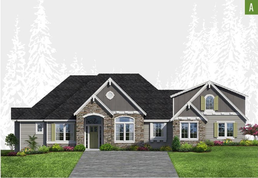 Exterior elevation of Home Plans NW Plan 4821-A