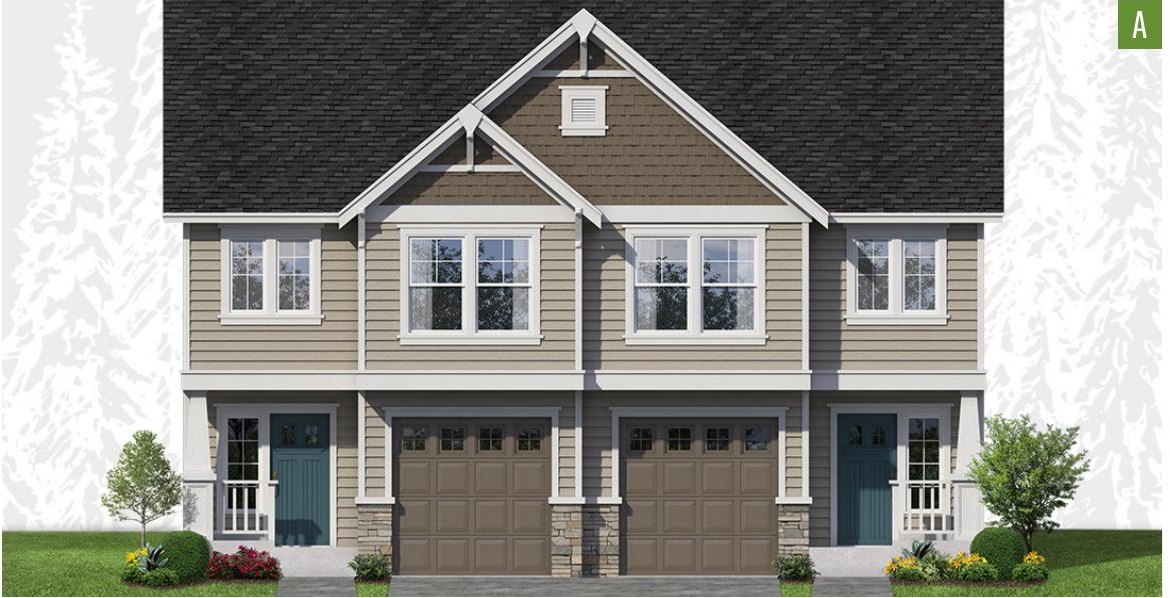 Exterior elevation of Home Plans NW Plan (Duplex) 1302-A