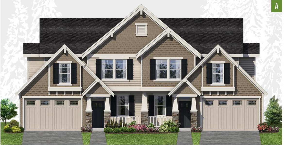 Exterior elevation of Home Plans NW Plan (Duplex) 1467-A