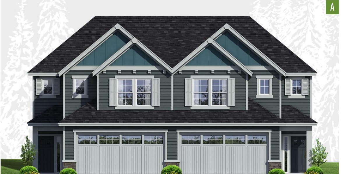 Exterior elevation of Home Plans NW Plan (Duplex) 1676-A