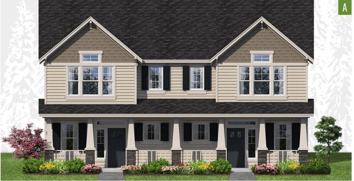 Exterior elevation of Home Plans NW Plan (Duplex) 1734-A