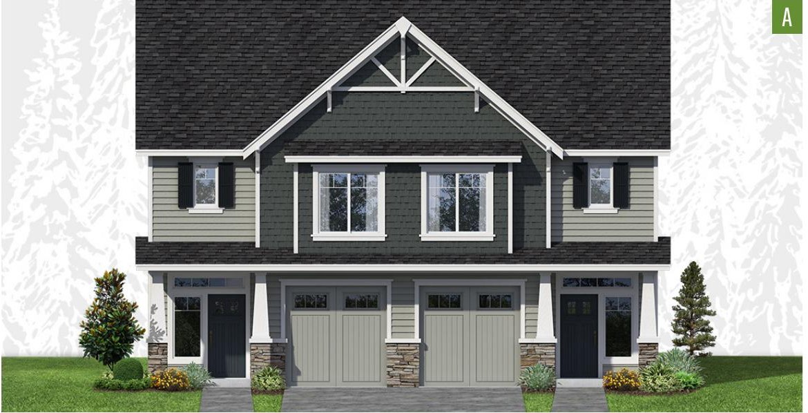 Exterior elevation of Home Plans NW Plan (Duplex) 1880-A