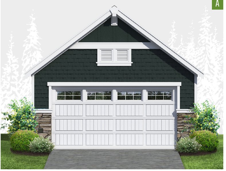 Exterior elevation of Home Plans NW Plan (Garage) Double Bay-A