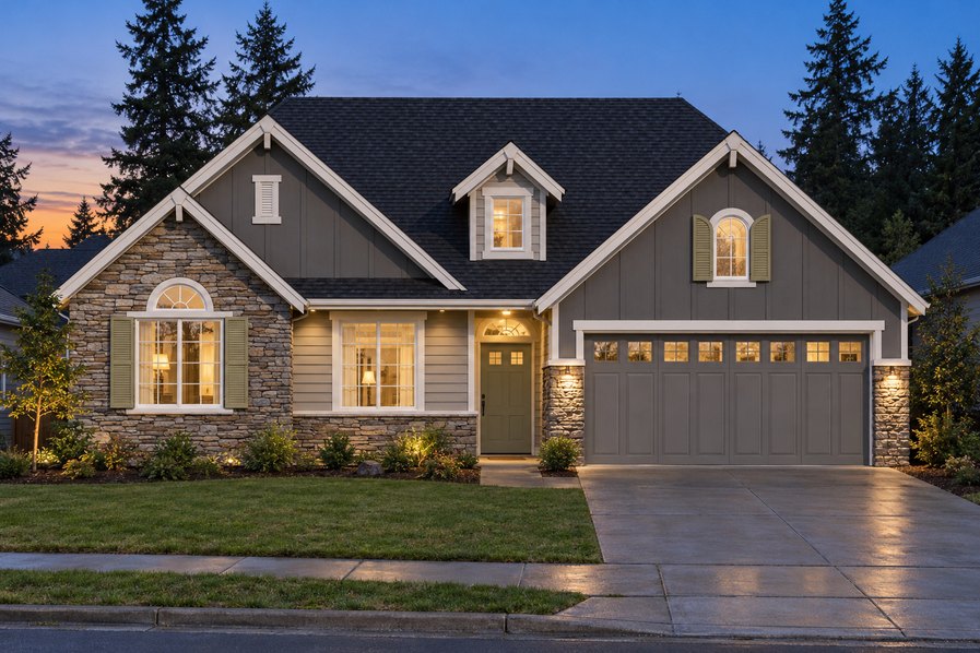 Exterior rendering of Home Plans NW Plan 1284-A